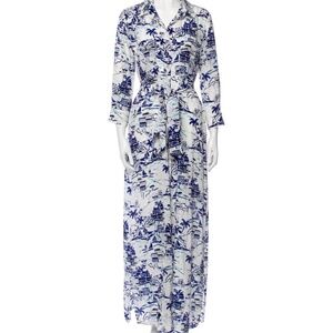 L’agence silk Cameron maxi shirtdress sz S